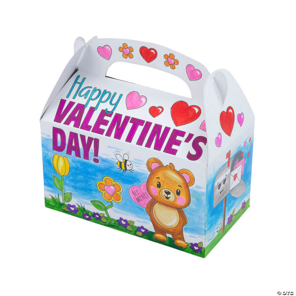 Colour Your Own Valentine Boxes